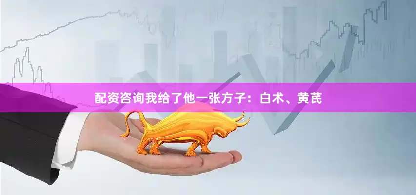 配资咨询我给了他一张方子:白术、黄芪